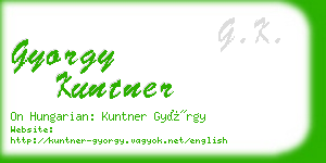 gyorgy kuntner business card